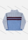 Wholesale Baby's Long Sleeve Stand Collar Zipper Dual Pockets Knited Sweater Jacket - Liuhuamall