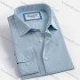 Wholesale Men's Formal Stand Collar Long Sleeve Buttons Argyle Allover Print Shirt preview