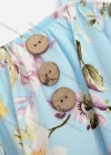 Wholesale Women's Casual Cold Shoulder Bow Knot Button Decor Floral Short Dress 1153# - Liuhuamall
