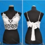 Wholesale Women's Sexy Spaghetti Strap Hollow Out Lace Trim Tie Back Crop Tops preview
