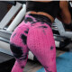 Women's Tie Dye Fitness Honeycomb Bubble Yoga Pants Pink Clothing Wholesale Market -LIUHUA