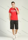 Wholesale Men's Casual Round Neck Slim Fit Short Sleeve Letter Print T Shirt - Liuhuamall