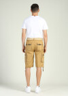 Wholesale Men's Solid Color Flap Pockets Belted Cargo Shorts - Liuhuamall