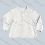 Wholesale Girl's Casual Crew Neck Long Sleeve Button Down Cable Knit Cardigan preview