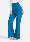 Wholesale Women's High Waist Solid Straight Leg Flared Trousers - Liuhuamall