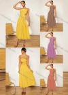 Wholesale Women's Plain Single Spaghetti Straps Ruched Cut Out High Waist Maxi Cami Dress - Liuhuamall