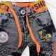 Wholesale Boy's Casual Letter Graphic Labeled Drawstring Denim Shorts 916# 2# Clothing Wholesale Market Liuhua