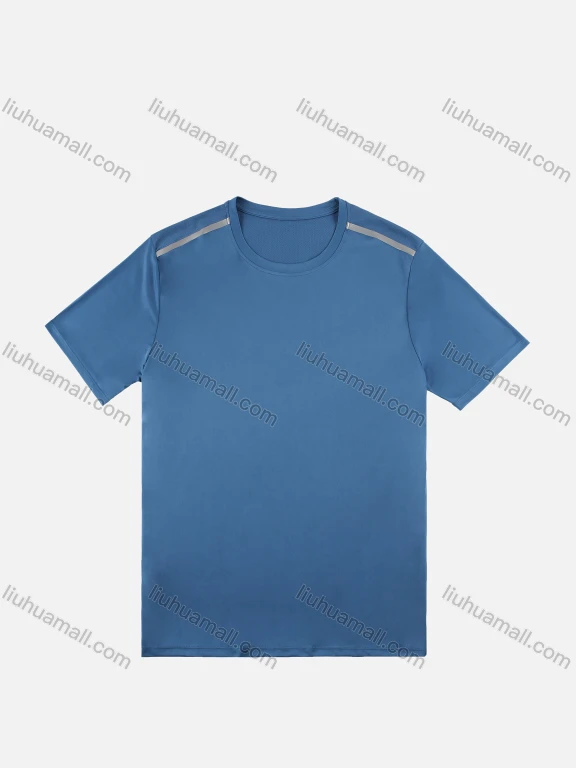 Wholesale Men's Plain Round Neck Dry Fast Breathable Short Sleeve Sport T-Shirt