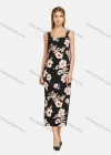 Wholesale Women's Elegant Square Neck Open Back Allover Floral Print Midi Tank Dress 03# - Liuhuamall