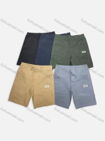 Wholesale Men's Casual Plain Multiple Pockets Button Closure Chino Shorts 17408#, LIUHUA CLOTHING WHOLESALE