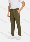 Wholesale Men's Casual Drawstring Flat Front Straight Leg Pants - Liuhuamall