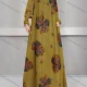 Wholesale Women's Islamic Muslim Button Down Floral Floor Length Abaya Dress Yellow Guangzhou Clothing Wholesale Market & Suppliers -LIUHUAMALL