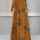 Wholesale Women's Islamic Muslim Button Down Floral Floor Length Abaya Dress Orange Guangzhou Clothing Wholesale Market & Suppliers -LIUHUAMALL