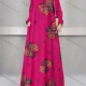 Wholesale Women's Islamic Muslim Button Down Floral Floor Length Abaya Dress Pink Guangzhou Clothing Wholesale Market & Suppliers -LIUHUAMALL