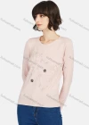 Wholesale Women's Casual Round Neck Long Sleeve Rhinestone Plain Knit Sweater - Liuhuamall