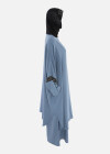 Wholesale Women's Islamic Modest Linen Rhinestone Detial Abaya Dress 2 Pieces Set With Hijab - Liuhuamall