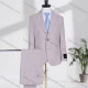 Wholesale Men's Formal Lapel Plain Two Buttons Flap Pockets Blazer Jacket & Pants 2 Piece Suit Set 1055-4# Light Purple Clothing Wholesale Market Liuhua