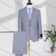 Wholesale Men's Formal Lapel Plain Two Buttons Flap Pockets Blazer Jacket & Pants 2 Piece Suit Set 1055-4# Slate Gray Clothing Wholesale Market Liuhua