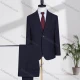 Wholesale Men's Formal Lapel Plain Two Buttons Flap Pockets Blazer Jacket & Pants 2 Piece Suit Set 32320-4# Black 1# Clothing Wholesale Market Liuhua