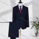 Wholesale Men's Formal Lapel Plain Two Buttons Flap Pockets Blazer Jacket & Pants 2 Piece Suit Set 32320-4# Black 2# Clothing Wholesale Market Liuhua