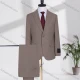 Wholesale Men's Business Lapel Plain Two Buttons Flap Pockets Blazer Jacket & Pants 2 Piece Suit Set 3347-9# Chamoisee Clothing Wholesale Market Liuhua