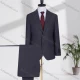 Wholesale Men's Business Lapel Plain Two Buttons Flap Pockets Blazer Jacket & Pants 2 Piece Suit Set 3347-9# Charcoal Gray Clothing Wholesale Market Liuhua