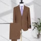 Wholesale Men's Business Lapel Plain Two Buttons Flap Pockets Blazer Jacket & Pants 2 Piece Suit Set 3347-9# Copper Clothing Wholesale Market Liuhua