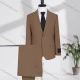 Wholesale Men's Formal Lapel Plain Two Buttons Flap Pockets Blazer Jacket & Pants 2 Piece Suit Set 3468-7# Camel Clothing Wholesale Market Liuhua