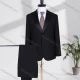 Wholesale Men's Formal Lapel Plain Button Down Flap Pockets Blazer Jacket & Pants 2 Piece Suit Set 71722-3# Black 3# Clothing Wholesale Market Liuhua