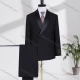 Wholesale Men's Formal Lapel Plain Button Down Flap Pockets Blazer Jacket & Pants 2 Piece Suit Set 71722-3# Black 2# Clothing Wholesale Market Liuhua