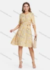 Wholesale Women's Casual Crew Neck A-Line Ditsy Floral Dual Pockets Short Dress - Liuhuamall