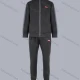 Wholesale Men's Athletic Contrast Full Zip Plain Label Pockets Jacket & Sweatpants 2 Piece Sets Black Clothing Wholesale Market Liuhua