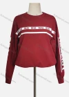 Wholesale Women's Casual Crew Neck Long Sleeve Letter Striped Sweatshirt - Liuhuamall