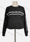 Wholesale Women's Casual Crew Neck Long Sleeve Letter Striped Sweatshirt - Liuhuamall