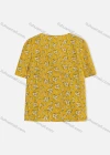 Wholesale Women's Casual Floral Short Sleeve Ruched Blouse 1839# - Liuhuamall