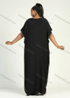 Wholesale Women's African Plus Size Vintage Round Neck Robe Batwing Sleeve Floral Embroidery Plain Kaftan Dress - Liuhuamall