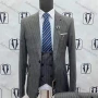Wholesale Men's Business Double Breasted Striped Blazer&Vest&Pants Formal Suit 3 Piece Sets 787-Gray# preview