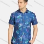 Wholesale Men's Casual Floral Print Buttons Down Short Sleeve Shirts 23305# preview