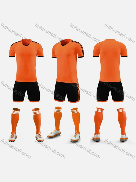 Wholesale Kids Sporty Football Soccer Training & Racing Tee & Shorts 2 Piece Set 21830#
