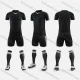 Wholesale Kids Sporty Football Soccer Training & Racing Tee & Shorts 2 Piece Set 21830# Black Clothing Wholesale Market Liuhua