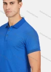Wholesale Men's Casual Short Sleeve Dots Print Button Front Polo Shirts - Liuhuamall