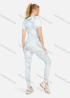 Wholesale Women's Tie Dye Mock Neck Tee With High Waist Leggings 2 Piece Set - Liuhuamall
