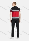 Wholesale Men's Casual Collared Short Sleeve Striped Colorblock Button Front Polo Shirt - Liuhuamall