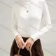 Wholesale Women's Casual Plain Turtleneck Long Sleeve Top White Guangzhou Clothing Wholesale Market & Suppliers -LIUHUAMALL