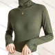 Wholesale Women's Casual Plain Turtleneck Long Sleeve Top Army Green Guangzhou Clothing Wholesale Market & Suppliers -LIUHUAMALL