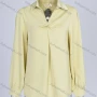 Wholesale Women's Casual Plain Turn-down Collar Pearl Decor Twist Ruched Long Sleeve Blouse preview