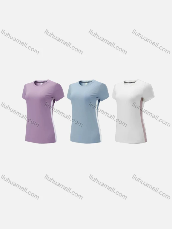 Wholesale Women's Sporty Round Neck Short Sleeve Quick Dry High Stretch Sport T-shirt WT21611#
