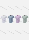 Wholesale Women's Sporty Round Neck Short Sleeve Quick Dry High Stretch Sport Crop T-shirt WT23202# - Liuhuamall