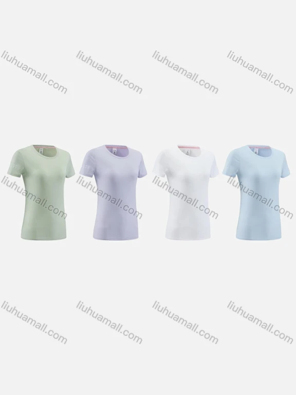 Wholesale Women's Sporty Round Neck Short Sleeve Quick Dry High Stretch Sport T-shirt WT23204#