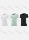 Wholesale Women's Sporty Round Neck Short Sleeve Quick Dry High Stretch Sport T-shirt WT24204# - Liuhuamall